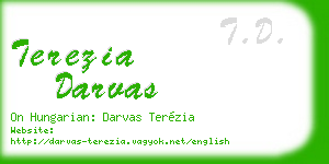 terezia darvas business card