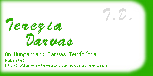 terezia darvas business card